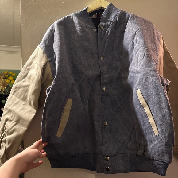 Vintage denim bomber jacket - Picture 3 of 7